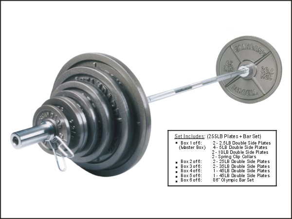 EFA8931 300LB OLYMPIC WEIGHT SET