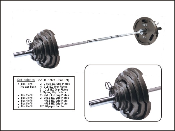 EFA8933 300LB OLYMPIC WEIGHT SET