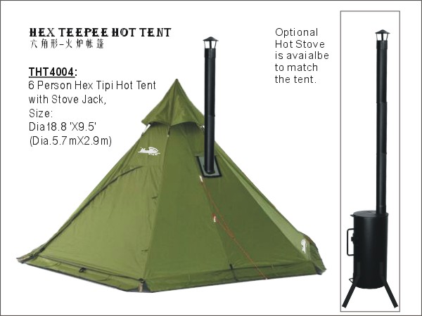 THT4004 6P TEEPEE HOT TENT-SXL
